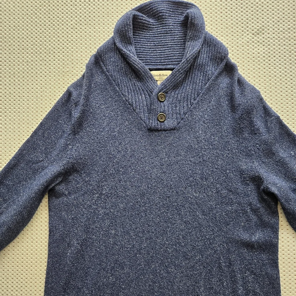 Blue Button-Up Sweater - Picture 3 of 4